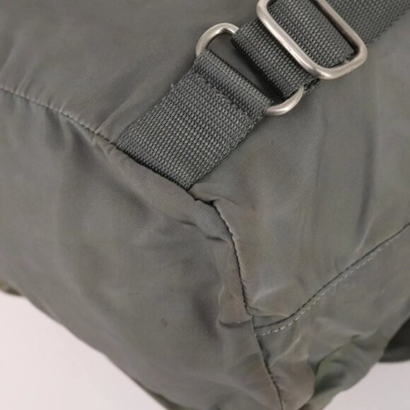 PRADA Backpack Nylon Green Silver Auth 141751 - Picture 4 of 16